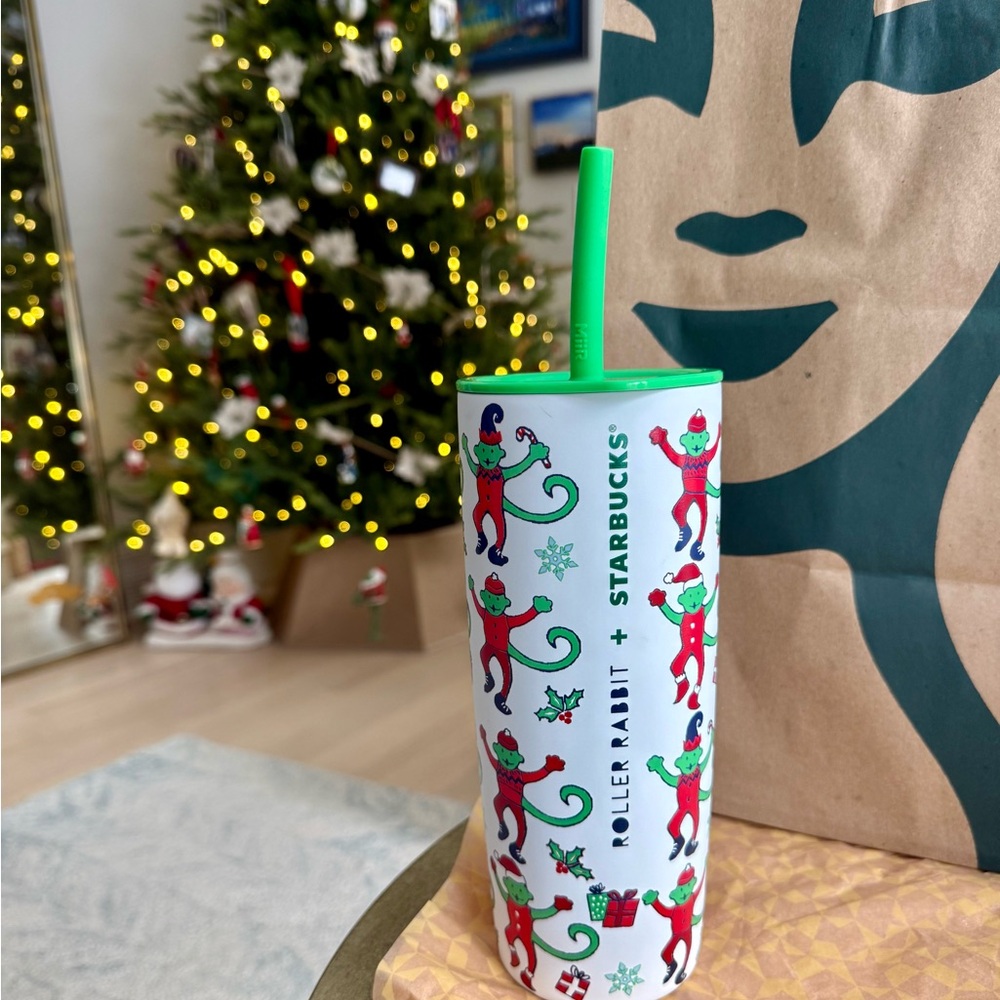 Roller Rabbit + Starbucks holiday cup